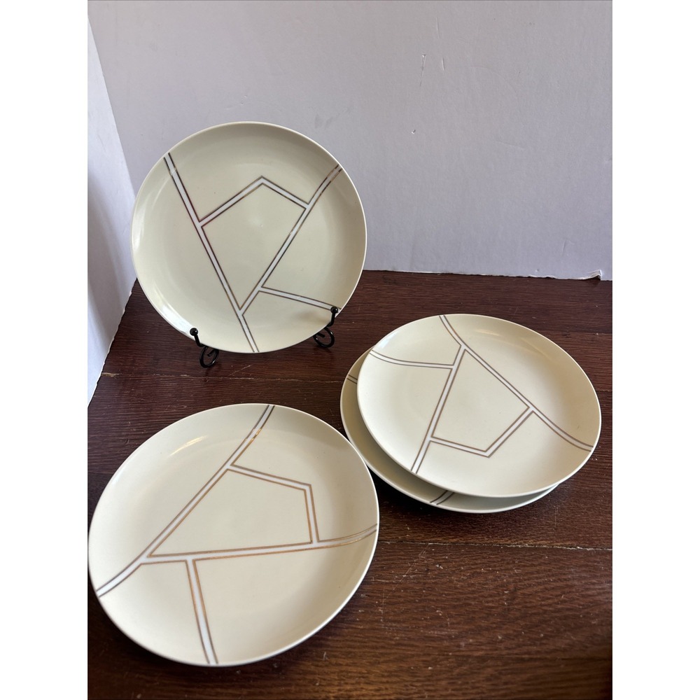 Set Of 4 Mikasa‎ Melodia Ivory Salad Plate L5053